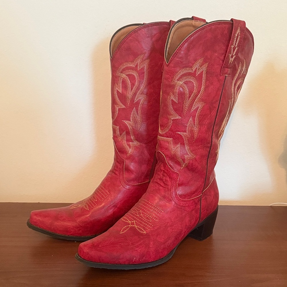 Red Western Cowboy Boots